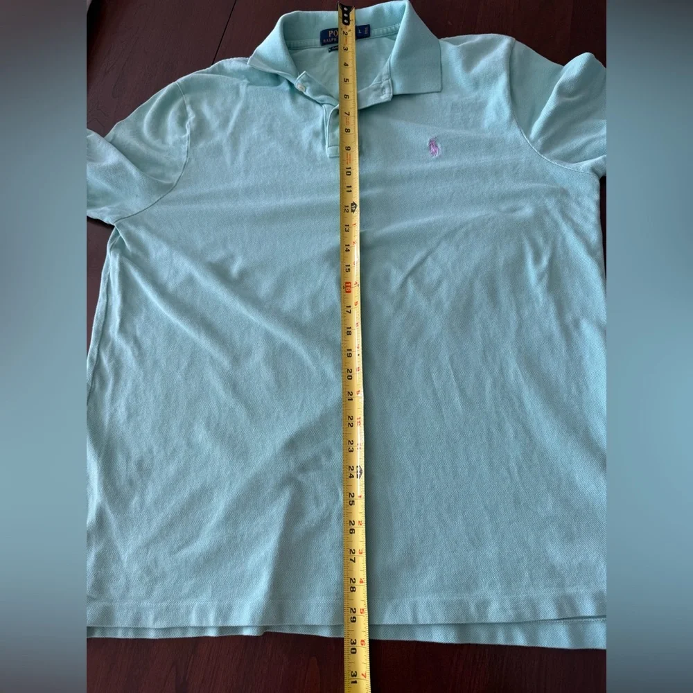 Polo Ralph Lauren | Size Large | Mens Robins Egg Blue Solid Polo Short Sleeve